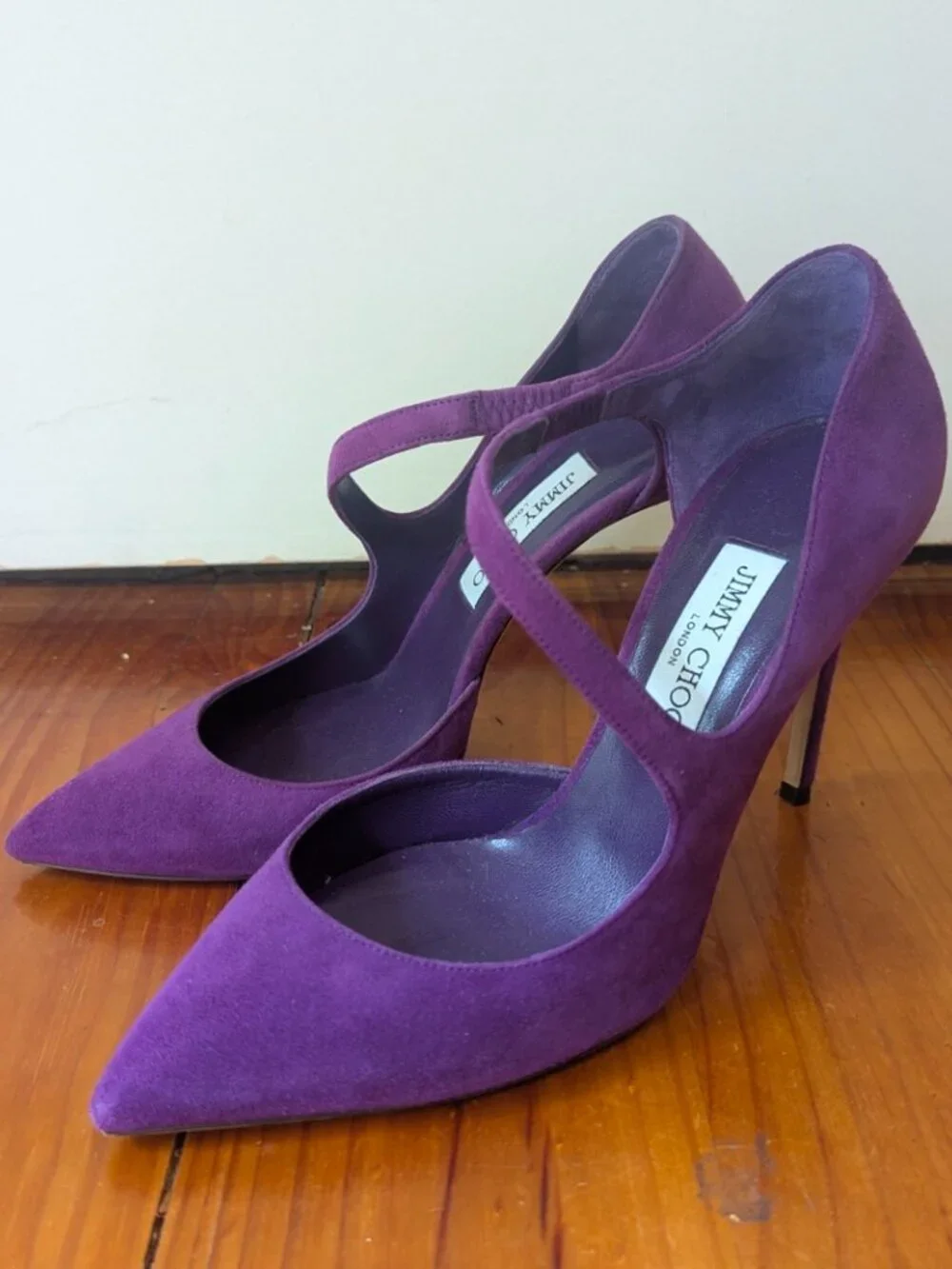 Jimmy Choo Purple Suede Heels - Picture 4 of 8